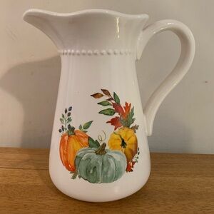Ashland Harvest Pumpkins Pitcher 10 inches Tall NWT